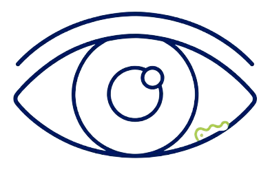 icono de ojo secreción